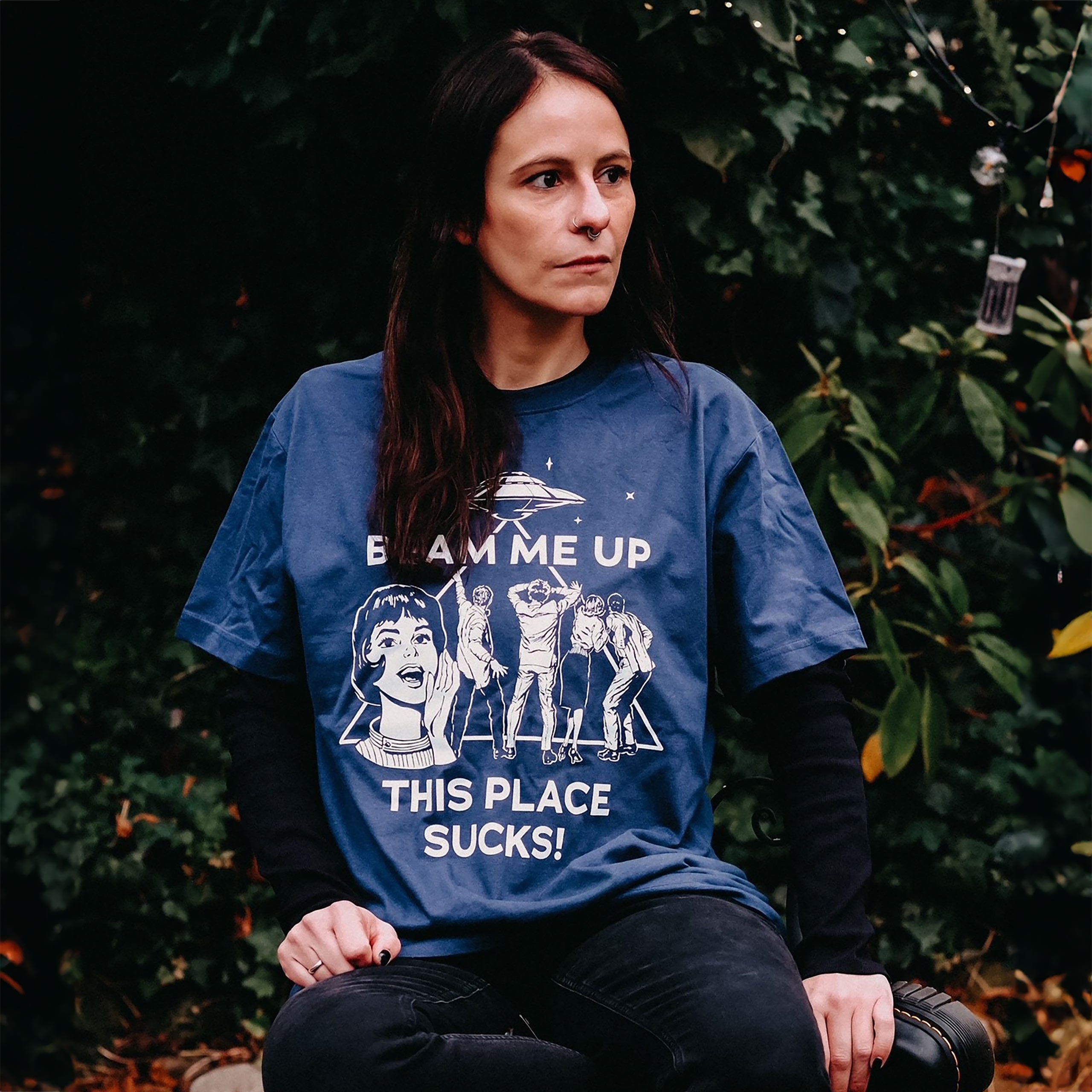 Productafbeelding Stranger Things - Beam Me Up T-shirt