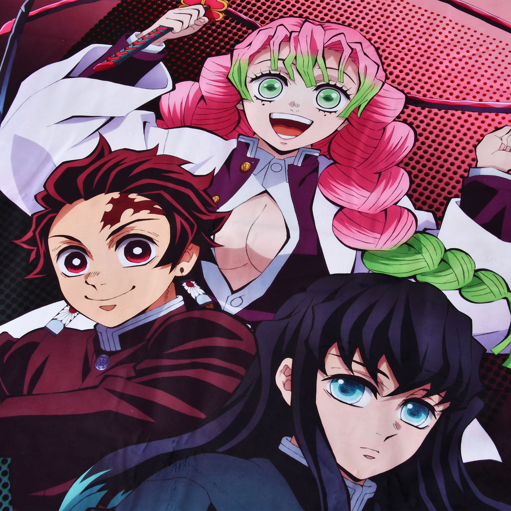 Product image Demon Slayer - Tanjiro, Mitsuri and Muichiro Fleece Blanket