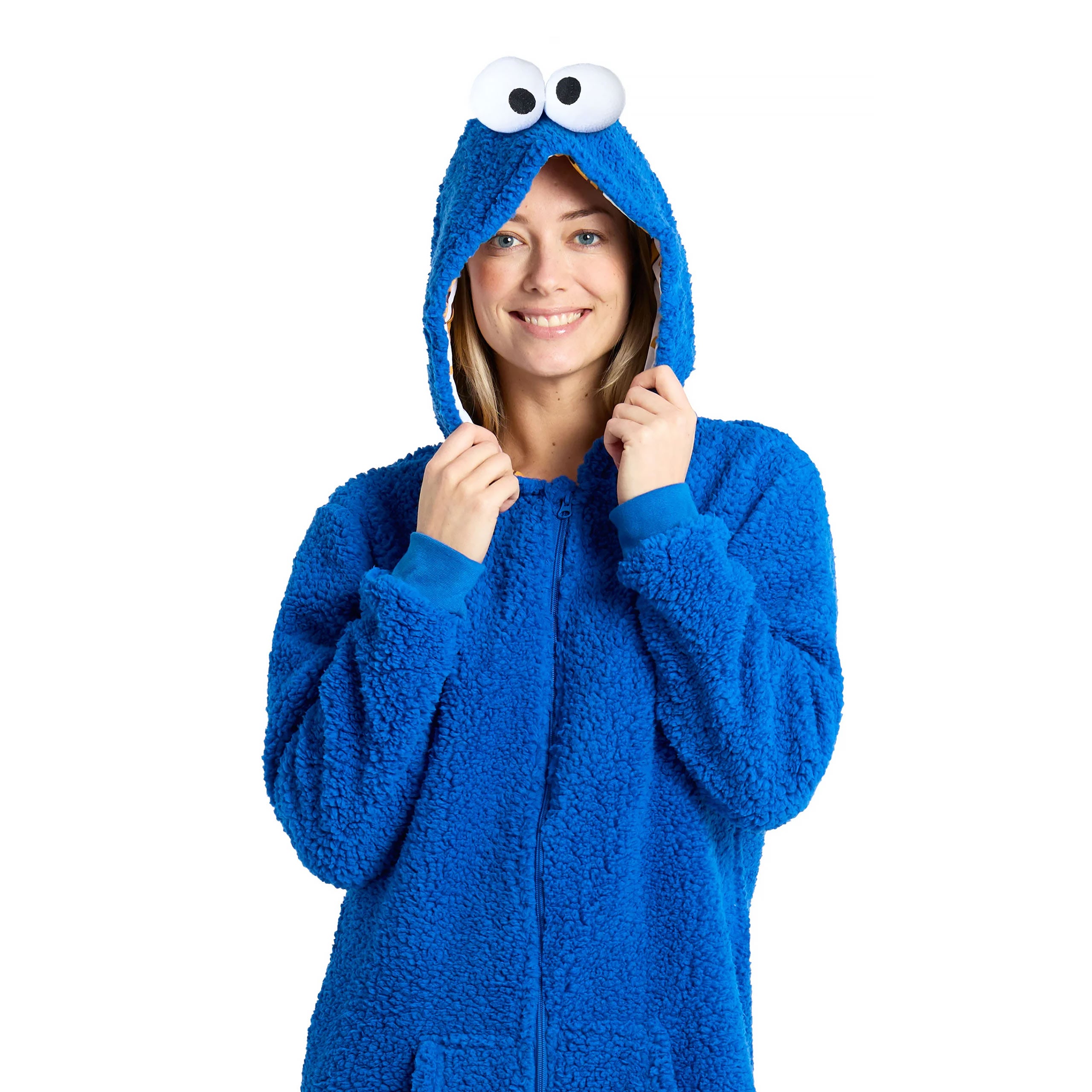 Productafbeelding Sesamstraat - Cookie Monster Pluche Onesie voor Volwassenen