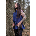 Productafbeelding Middeleeuws staande kraag vetershirt Louis mouwloos blauw