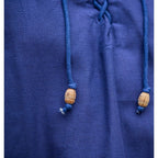 Productafbeelding Middeleeuws staande kraag vetershirt Louis mouwloos blauw