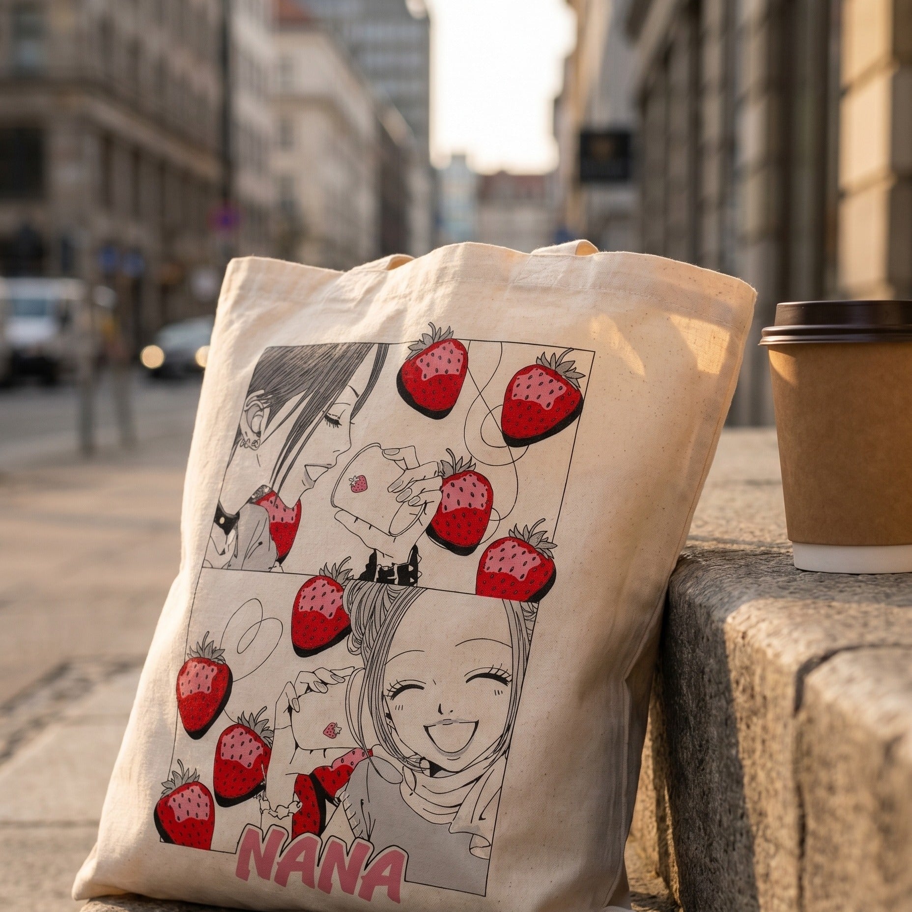 Product image Strawberry Cups Tote Bag for NANA Fans