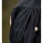 Productafbeelding Middeleeuws opstaande kraag vetershirt Louis mouwloos zwart