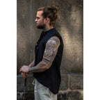 Productafbeelding Middeleeuws Vetershirt Jean mouwloos zwart
