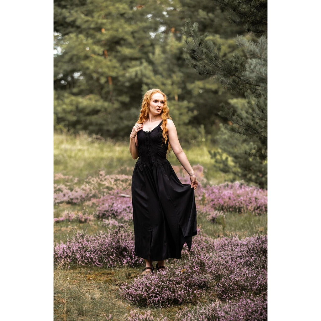 Productafbeelding Middeleeuwse lijfjurk Jasmine zwart