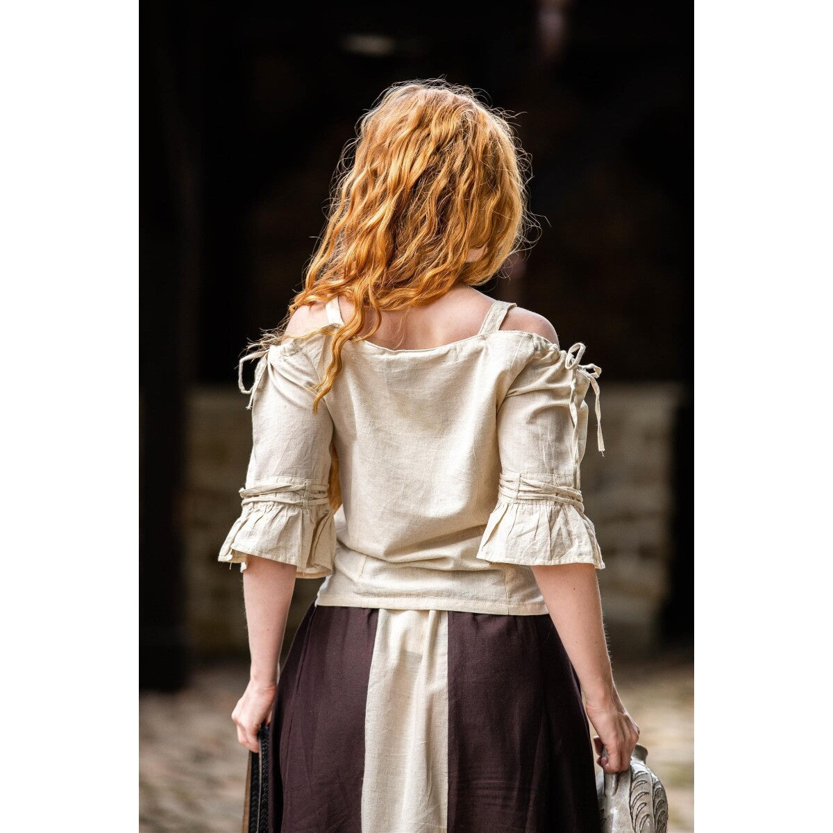 Productafbeelding Middeleeuwse schouderblouse Prina beige