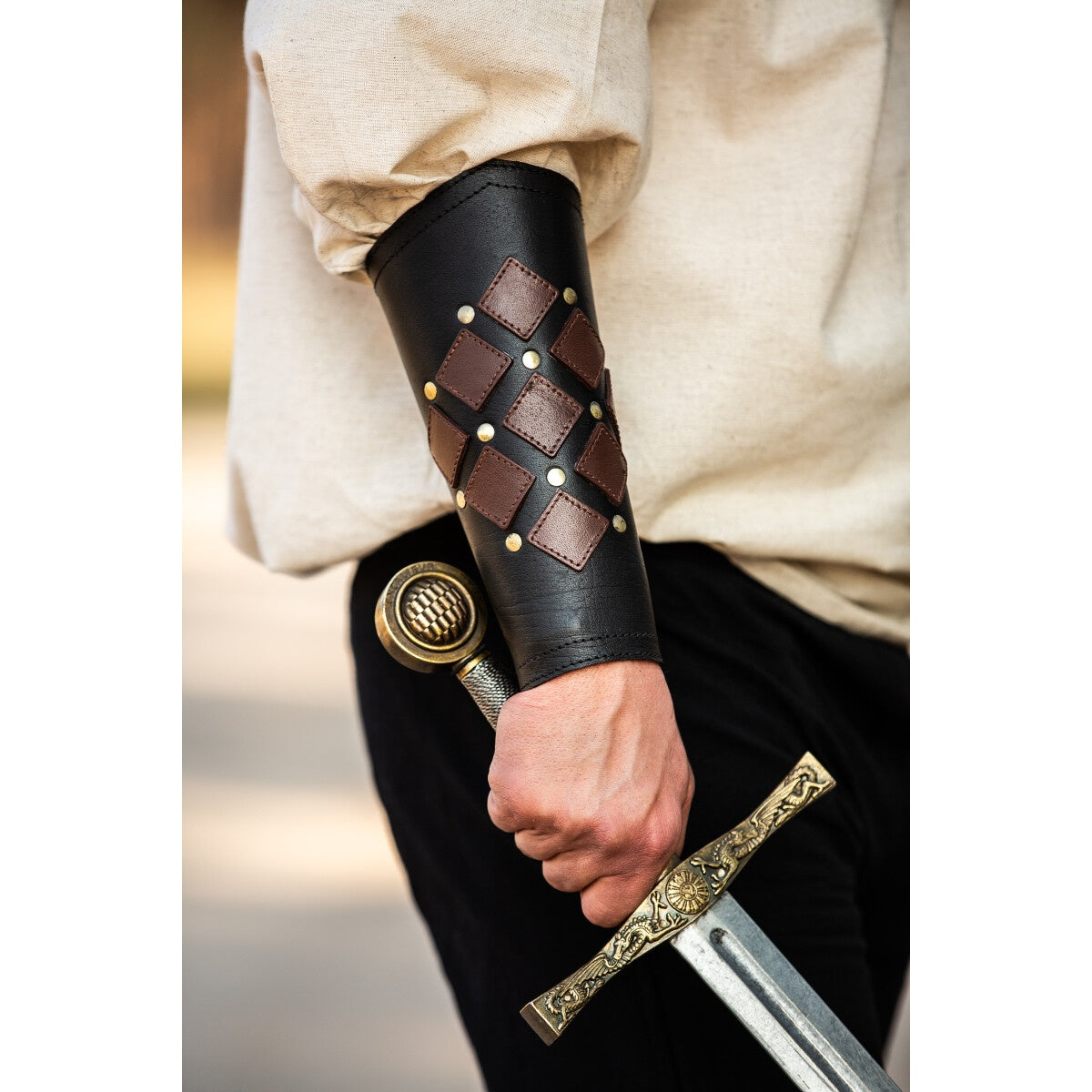 Product image Medieval Leather Bracer Orm black-brown