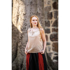 Productafbeelding Middeleeuwse zomerblouse Adele mouwloos beige