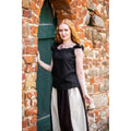Productafbeelding Middeleeuwse zomerblouse Lotte met ruches zwart