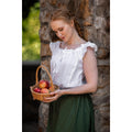 Productafbeelding Middeleeuwse zomerblouse Lotte met ruches wit