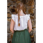 Productafbeelding Middeleeuwse zomerblouse Lotte met ruches wit