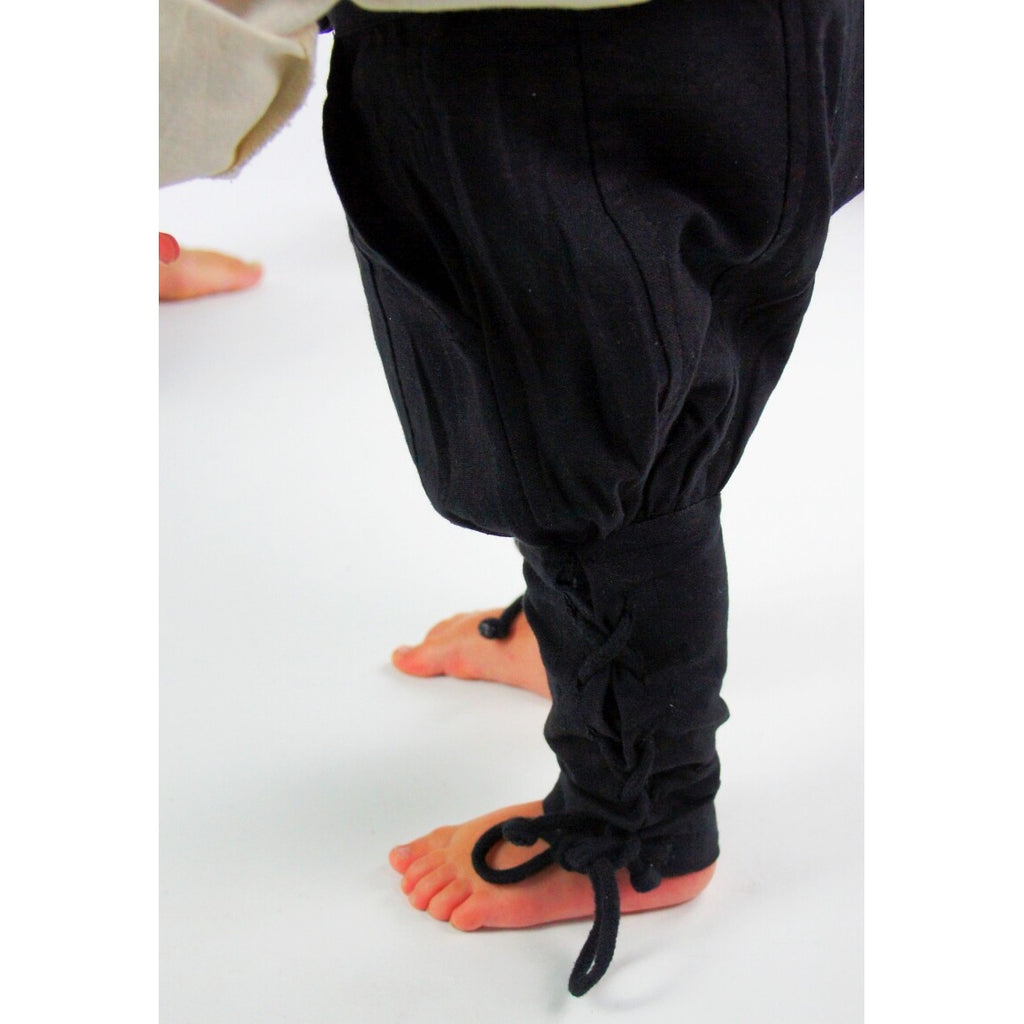 Productafbeelding Middeleeuwse broek Jecklein met beenvetering zwart