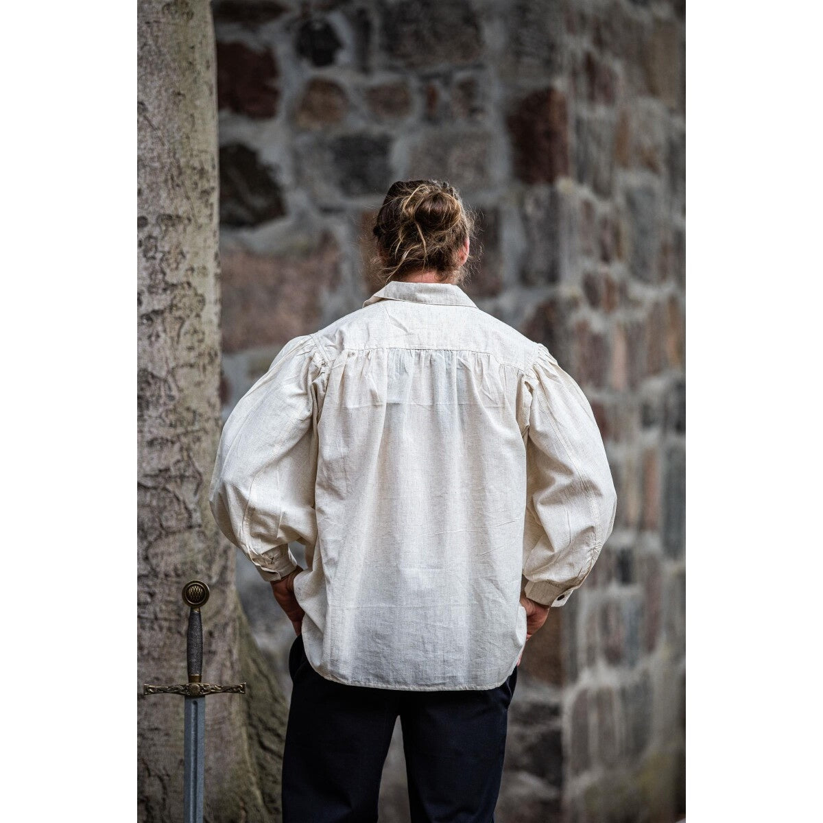 Productafbeelding Middeleeuws veterhemd Arthur beige