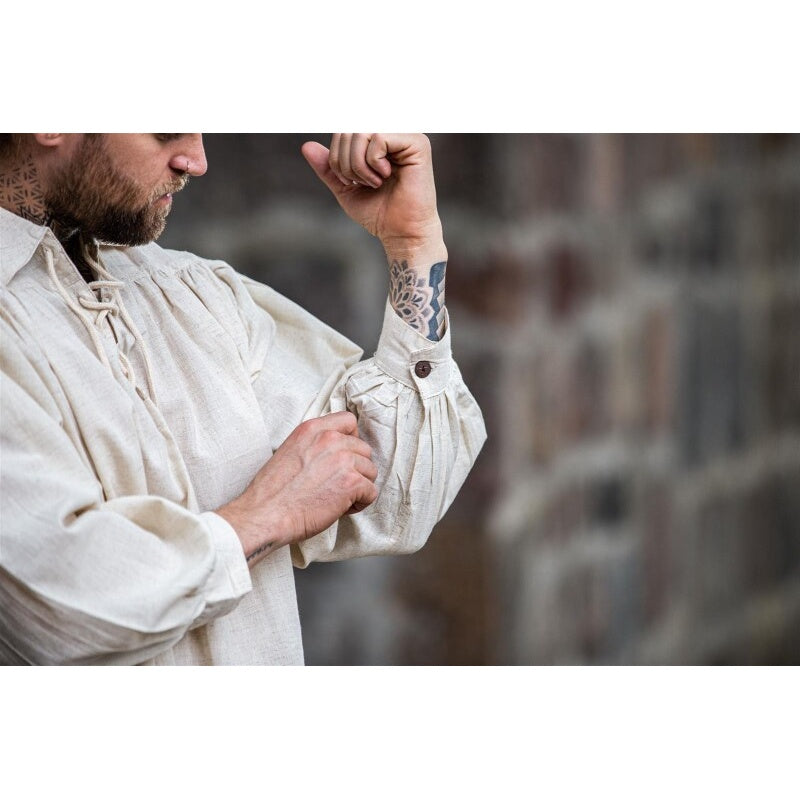 Productafbeelding Middeleeuws veterhemd Arthur beige