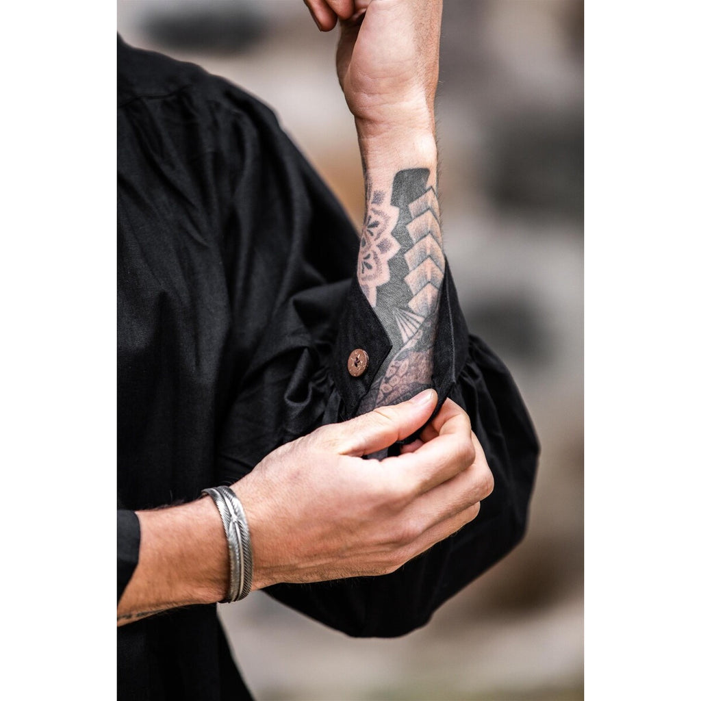Productafbeelding Middeleeuws vetershirt Arthur zwart