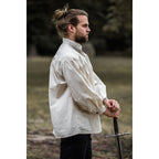 Productafbeelding Middeleeuws koordshirt Bruno met staande kraag beige