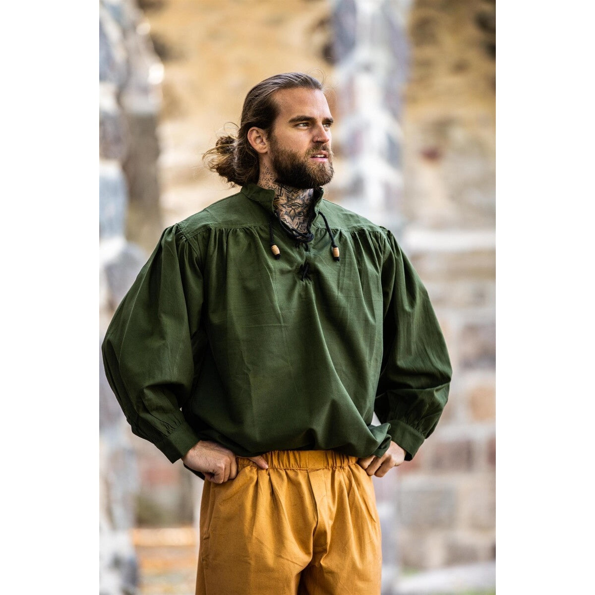 Productafbeelding Middeleeuws overhemd Ludwig groen