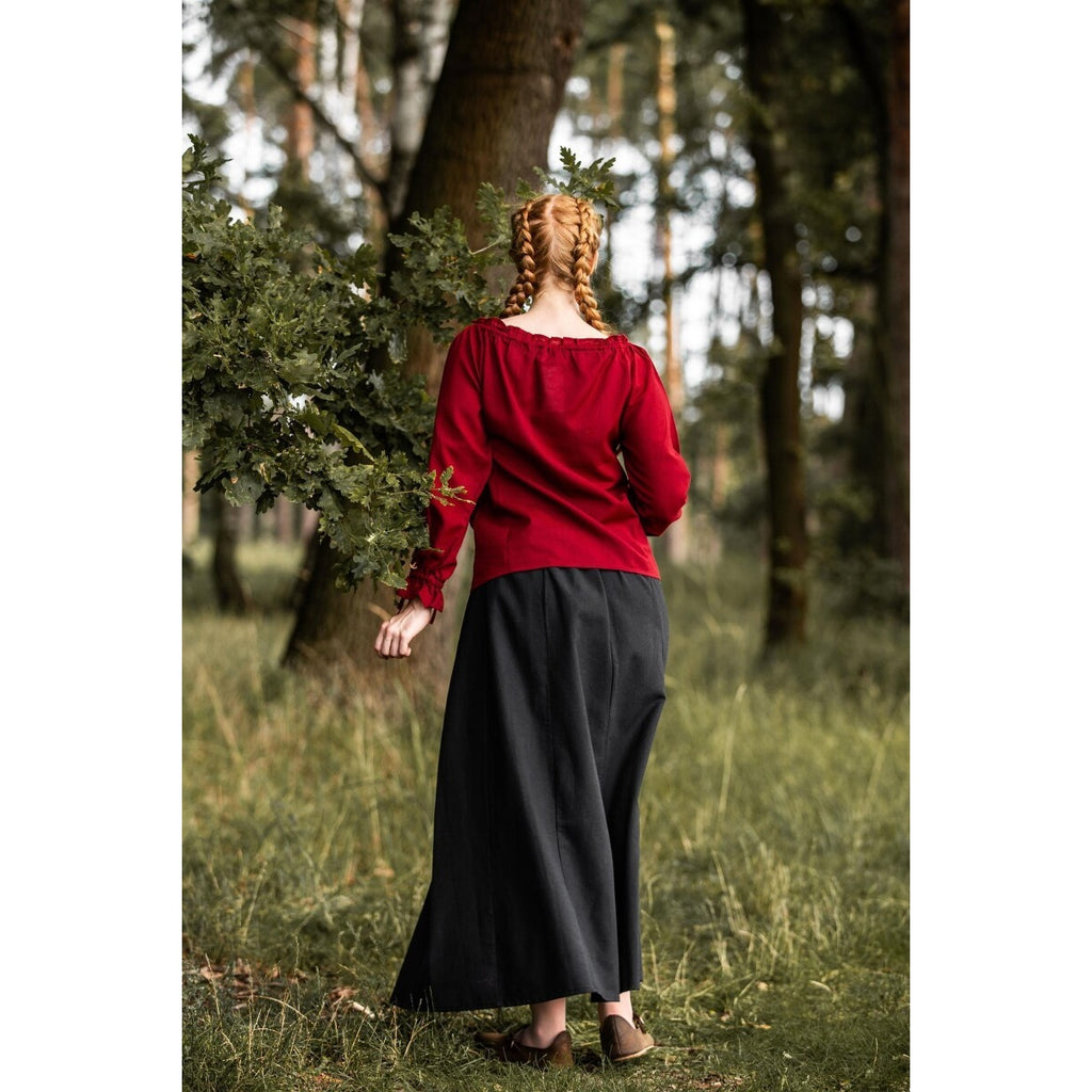 Productafbeelding Middeleeuwse blouse Edith rood