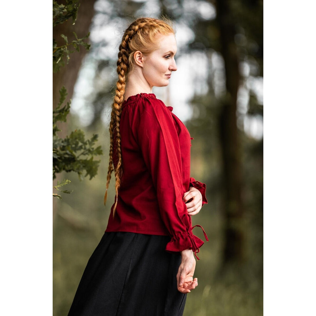 Productafbeelding Middeleeuwse blouse Edith rood