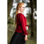 Productafbeelding Middeleeuwse blouse Edith rood