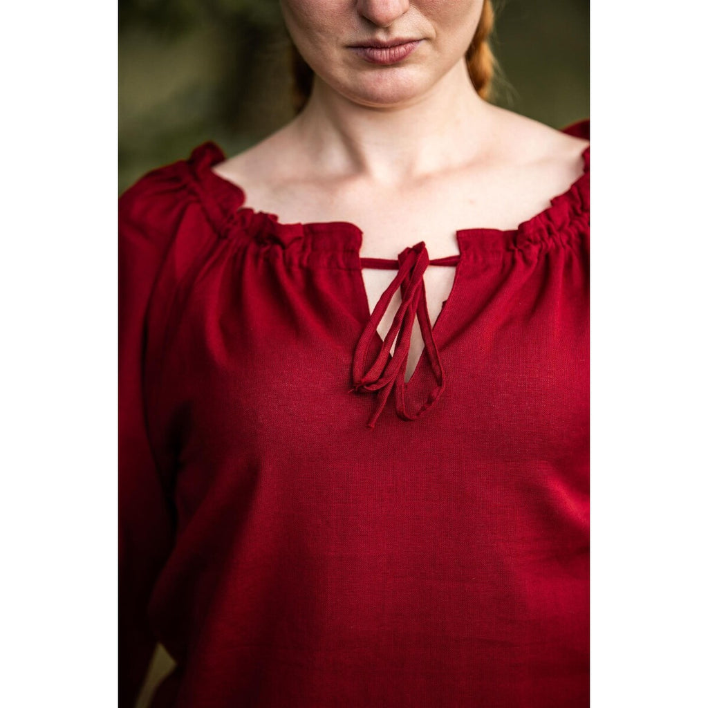 Productafbeelding Middeleeuwse blouse Edith rood