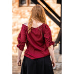 Productafbeelding Middeleeuwse blouse met korte mouwen Sandra rood