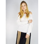 Productafbeelding Middeleeuwse blouse met kant Bettina wit