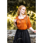 Productafbeelding Middeleeuwse blouse korte mouw Vera bruin
