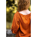 Productafbeelding Middeleeuwse blouse korte mouw Vera bruin