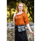 Productafbeelding Middeleeuwse blouse korte mouw Vera bruin