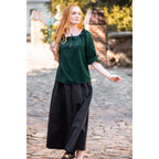 Productafbeelding Middeleeuwse blouse korte mouw Vera groen