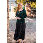 Productafbeelding Middeleeuwse blouse korte mouw Vera groen