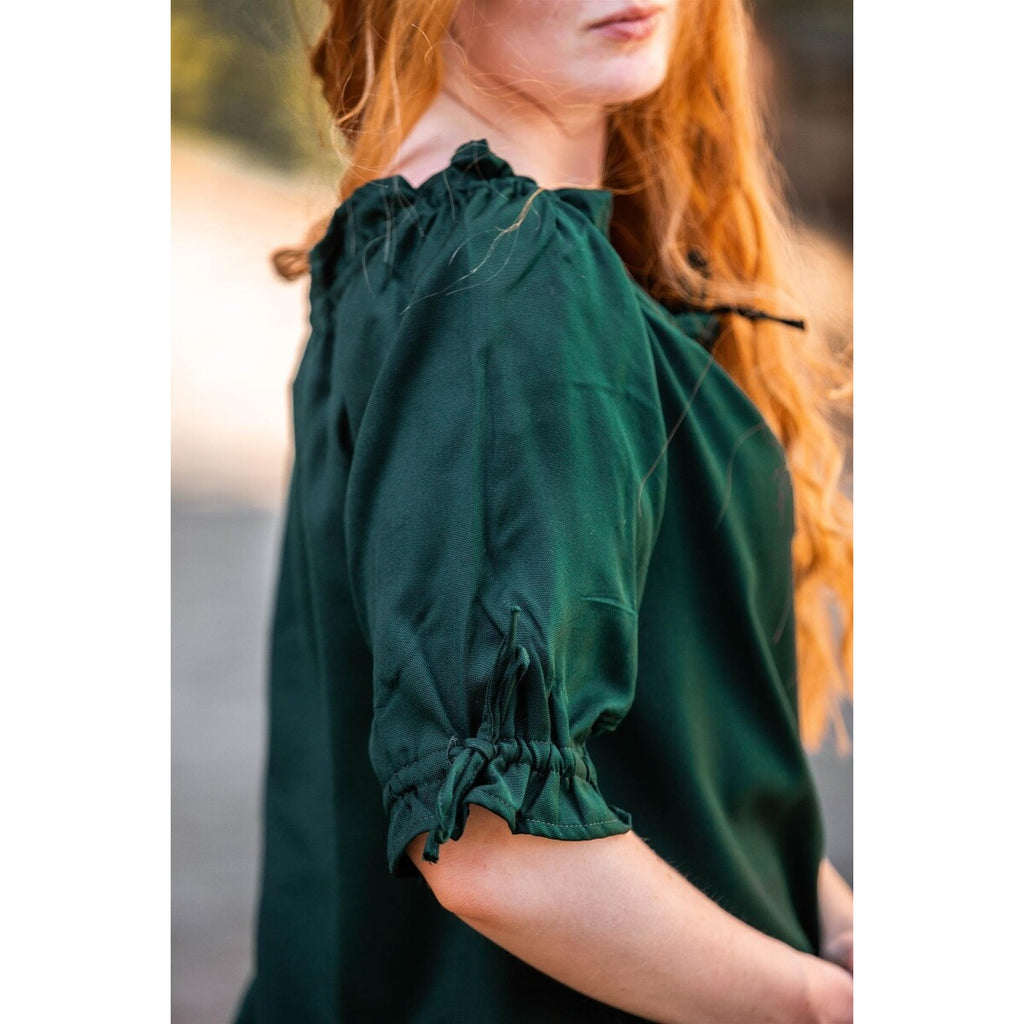 Productafbeelding Middeleeuwse blouse korte mouw Vera groen
