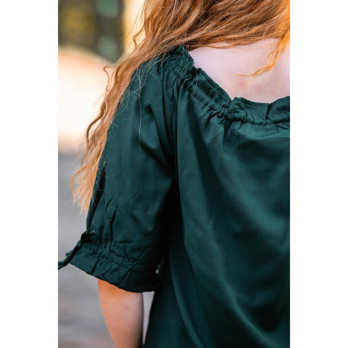Productafbeelding Middeleeuwse blouse korte mouw Vera groen