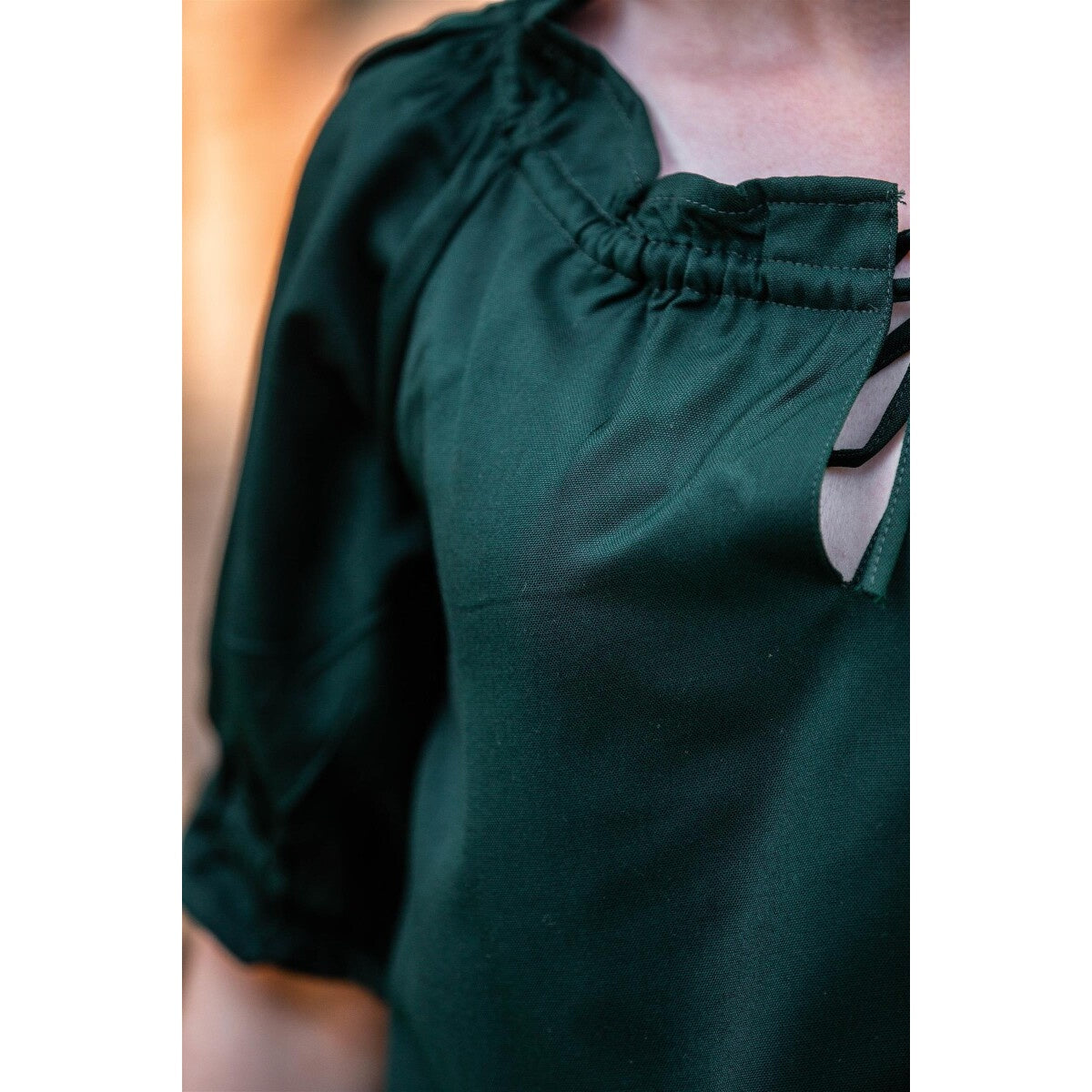 Productafbeelding Middeleeuwse blouse korte mouw Vera groen