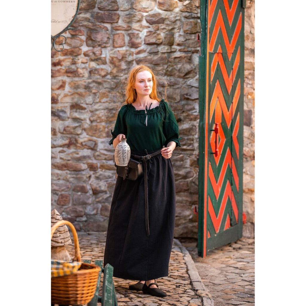 Productafbeelding Middeleeuwse blouse korte mouw Vera groen