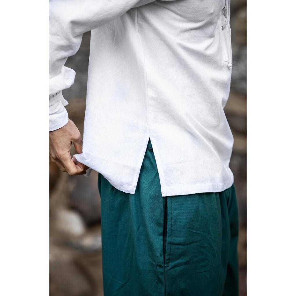 Productafbeelding Middeleeuws shirt met ronde kraag Athos wit