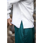 Productafbeelding Middeleeuws shirt met ronde kraag Athos wit