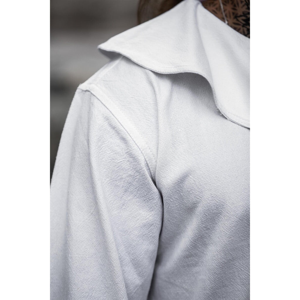 Productafbeelding Middeleeuws shirt met ronde kraag Athos wit