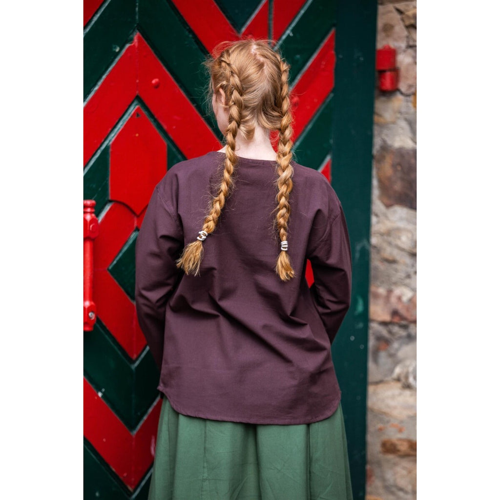 Productafbeelding Middeleeuwse blouse Tilda bruin