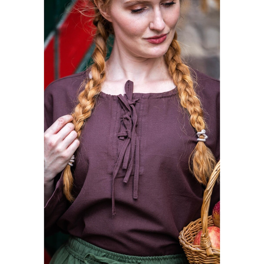 Productafbeelding Middeleeuwse blouse Tilda bruin
