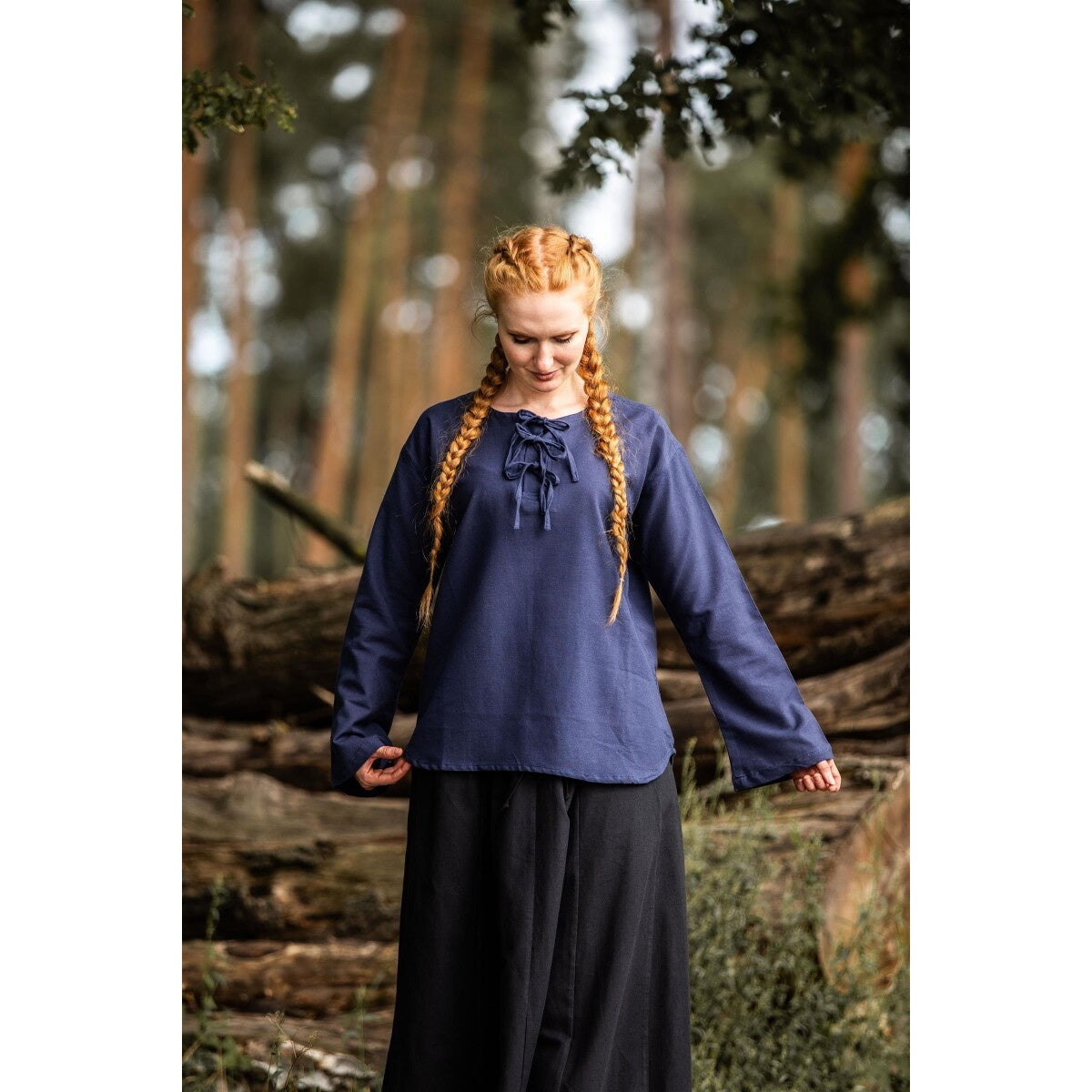 Productafbeelding Middeleeuwse blouse Tilda blauw