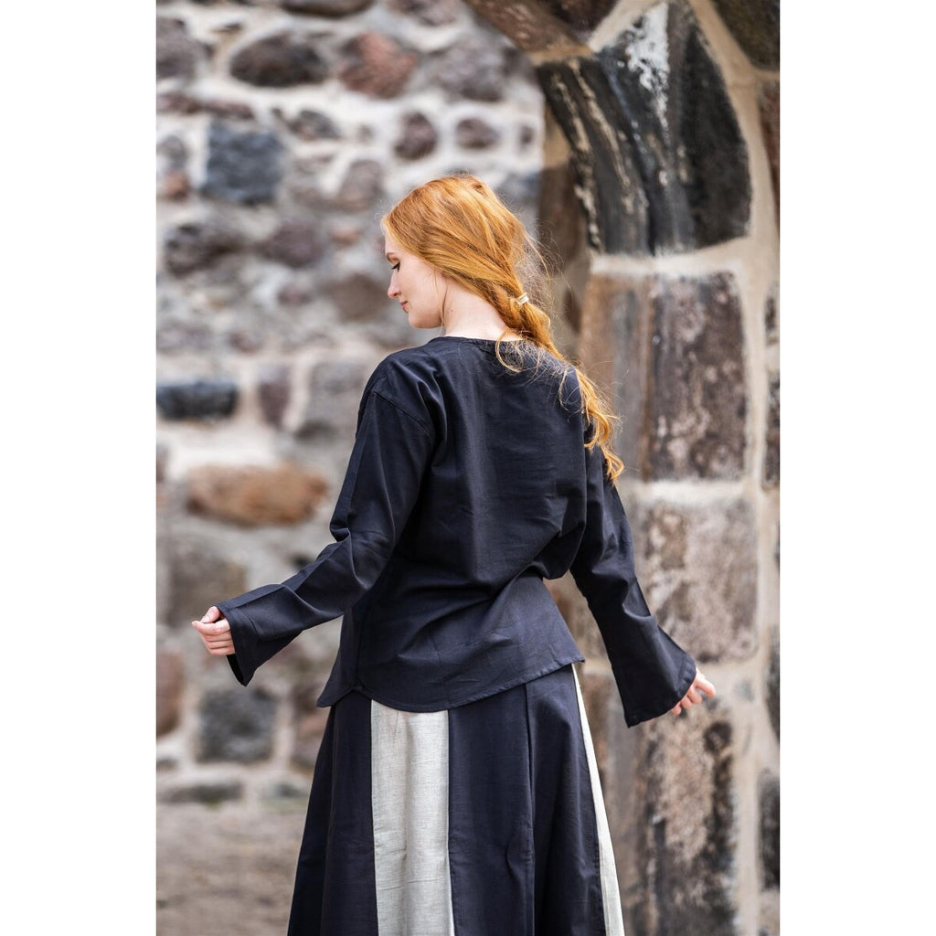 Productafbeelding Middeleeuwse blouse Tilda zwart