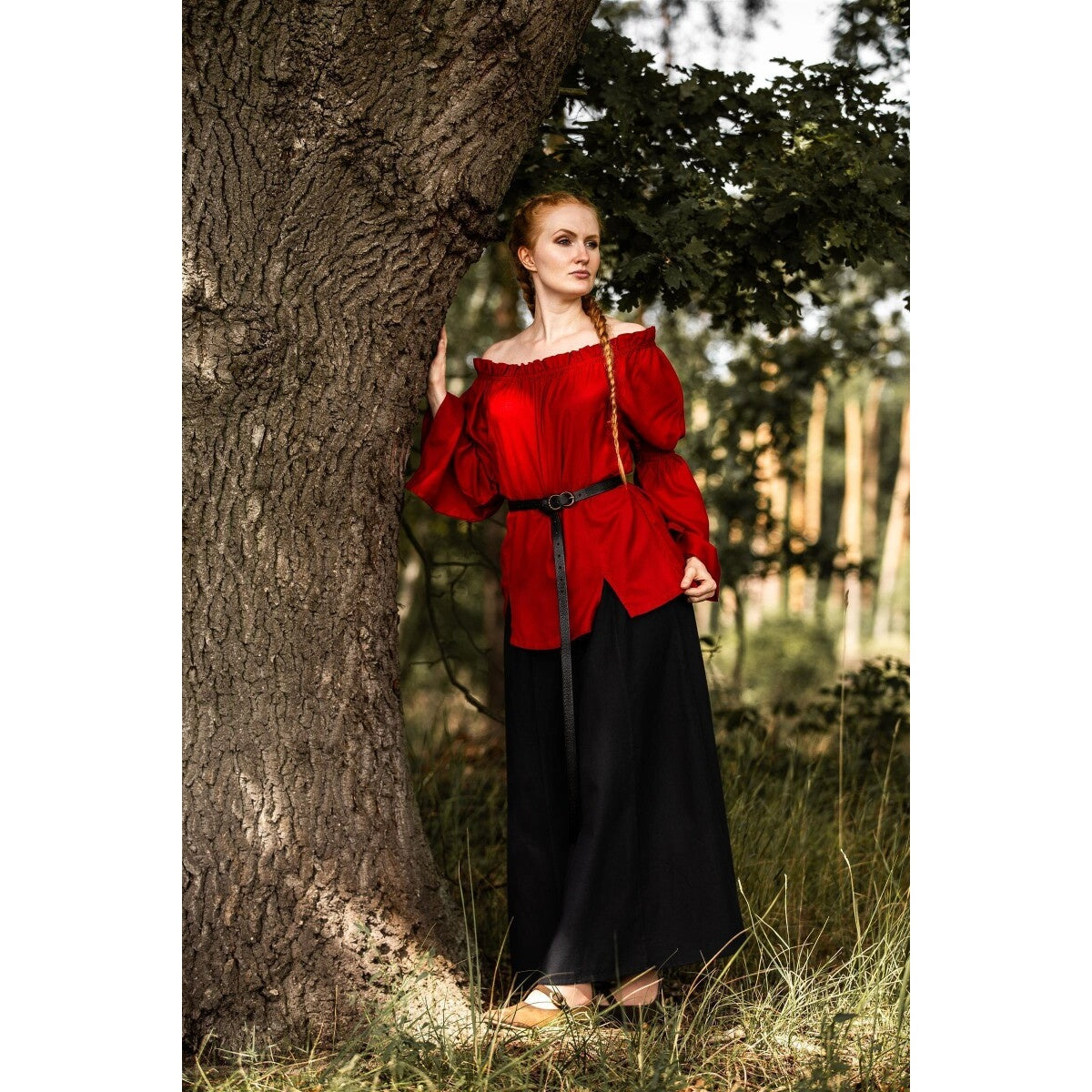 Productafbeelding Middeleeuwse blouse Emma rood