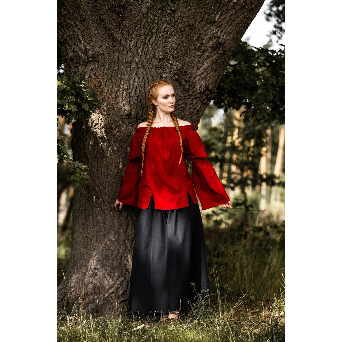 Productafbeelding Middeleeuwse blouse Emma rood