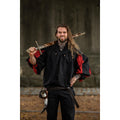 Productafbeelding Middeleeuws landsknecht hemd Albert zwart-rood