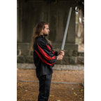 Productafbeelding Middeleeuws landsknecht hemd Albert zwart-rood