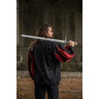Productafbeelding Middeleeuws landsknecht hemd Albert zwart-rood