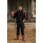 Productafbeelding Middeleeuws landsknecht hemd Albert zwart-rood