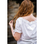 Productafbeelding Middeleeuwse Korte Mouwen Blouse Otilia Wit